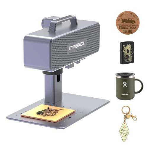 ATOMSTACK M4 1064NM Lasergravurmaschine, 20W Infrarot Handheld Lasermarkiermaschine für Sperrholz Acryl Papier, Markiergeschwindigkeit 12 m/s
