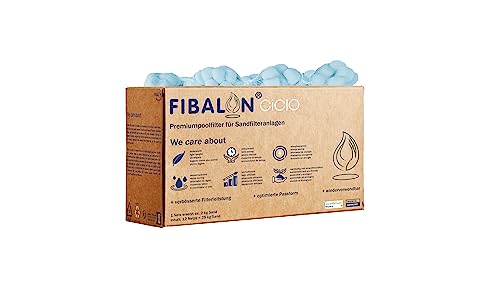 FIBALON® CiCLO® Pool Premium Filterbälle für Sandfilteranlagen 12 Netze nachhaltiges umweltfreundliches Filtermaterial mit Bester Filterleistung wiederverwendbares Poolzubehör ersetzt 25kg Filtersand