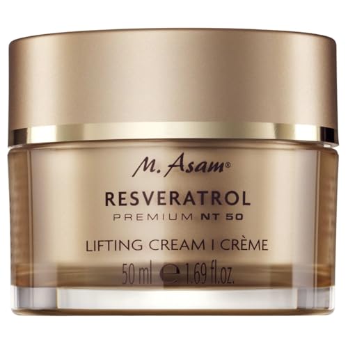M. Asam Resveratrol Premium NT50 Lifting Crème (50ml) – Anti Aging Crème mit Resveratrol für glatte & sichtbar geliftete Haut – Hyaluron Creme, Gesichtspflege für jeden Hauttyp