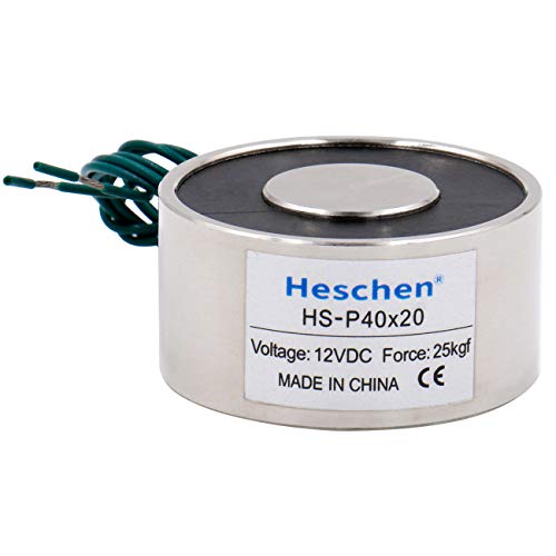 Heschen Elektromagnet-Magnet P40/20, Außendurchmesser: 40 mm, DC 12 V, 25 kg