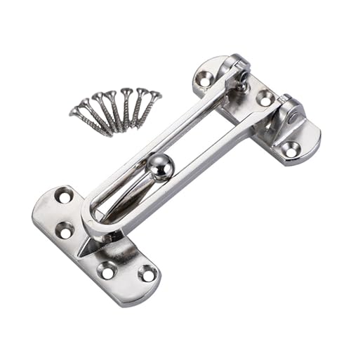 Anti Theft Interior Door Lock for Apartment, Motel, Hotel, Dorm Room | Strong Privacy Latch with Reinforced Metal Plate | Secure Entry Restrictor Locking System for Extra Indoor Protection Home