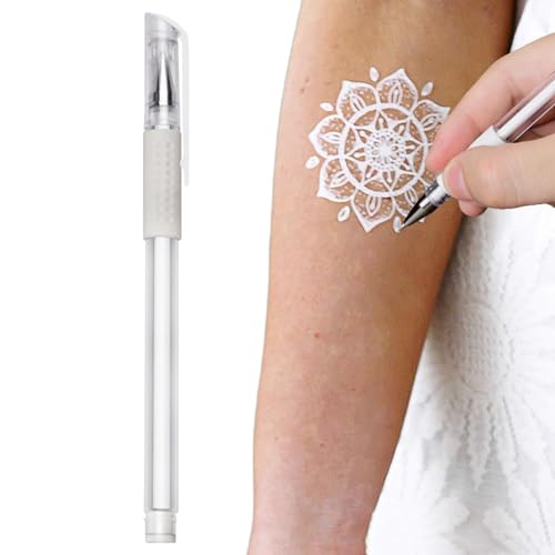 Hautmarker, Tattoo-Stifte für Haut, Künstler-Markierungsstift, weißer Marker, Tattoo-Schablonen-Stift, temporärer Tattoo-Stift, waschbarer Schreibstift, kosmetischer Tattoo-Stift für Arme, Haut,