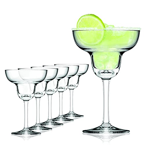 Sahm Margarita Gläser 6er Set - 270ml Hochwertiges Margarita Glas - Cocktailgläser Set - Ideal auch als Eisbecher Glas