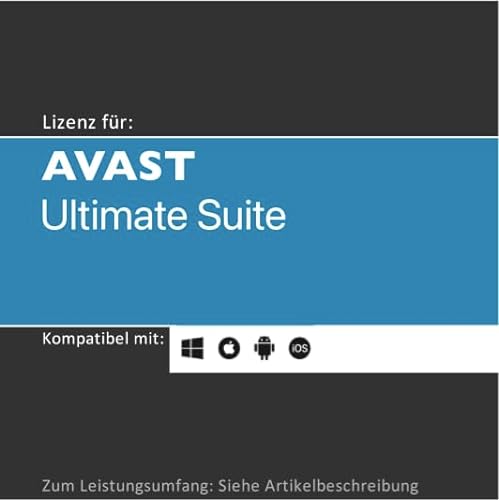 Lizenz für AVAST Ultimate Suite inkl. unbegr. VPN | 2024 | 1-10 Gerät(e) | 1-3 Jahr(e) | Vollversion | Windows bzw. MacOS/iOS/Android | Lizenzcode per Post o. E-Mail von softwareGO (5 Geräte I 2 J.)