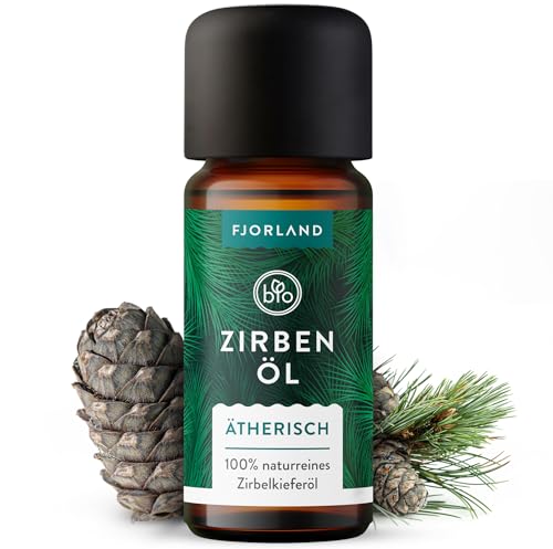 FJORLAND® Zirbenöl naturrein 10ml - naturreines ätherisches - Ideal für Diffusoren, Duftlampen, Verdampfer