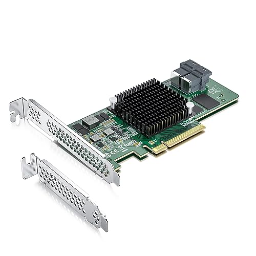 12G Internal PCI-E SAS/SATA HBA Controller Card, Broadcom's SAS 3008, Compatible for SAS 9300-8I