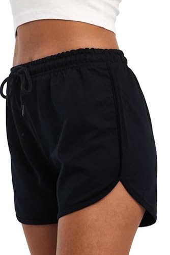 COMEOR Kurze Hose Damen - Shorts Sommer Jogginghose, Sporthose Kurz Baumwolle, Trainingshose Kurz - Laufhose Kurz Sommerhose Kurz Yoga Sport Freizeit (Dunkelblau M)