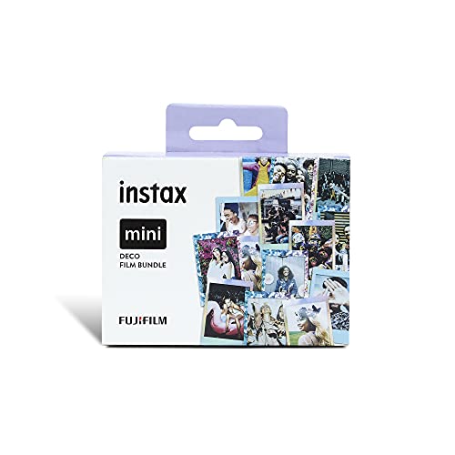 INSTAX Mini Film Pack of 3 with Confetti, Blue & Mermaid Frame