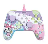 Konix Hello Kitty Kabelgebundener Controller für Nintendo Switch, Switch OLED und PC - Vibrationsfunktion - 3 m Kabel - Violett und Pink