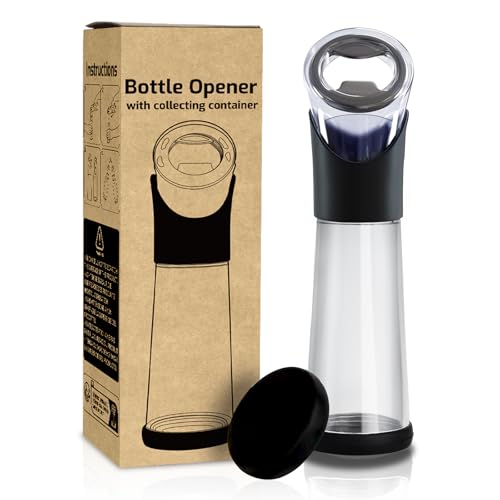 Aomaic Flaschenöffner mit Auffangbehälter, Flaschenöffner Geschenk für Männer Bieröffner Lustig, Bierflaschenöffner Bier geschenk, Kronkorken-Sammler für Bier Bar Küche im Freien