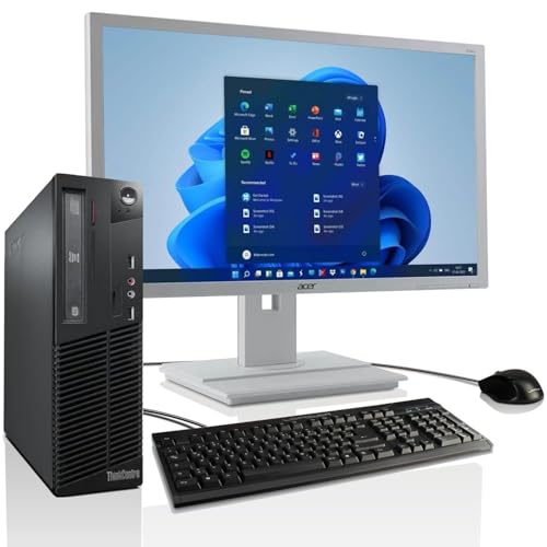 Lenovo PC Komplett-Paket i5 + 24-Zoll TFT - Silent Business Office Computer mit 3 Jahren Garantie! Intel Core i5 2400 4x3.4 GHz - 16GB - 512 GB SSD - DVD-RW - WLAN - 6xUSB - Win11 - MS Office - 7664