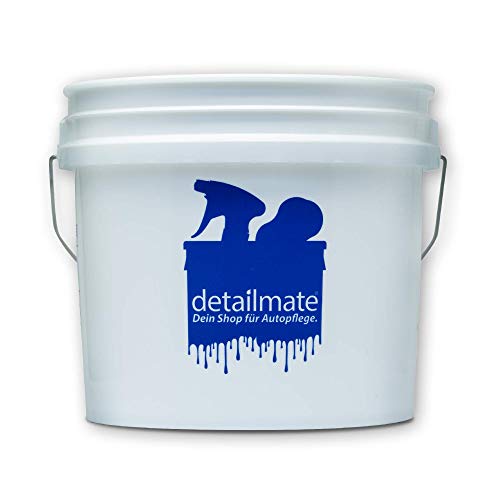 detailmate GritGuard Wash Bucket, Wascheimer 3,5 GAL (13 Liter) mit Hand Wash only Aufdruck zur schonenden Autowäsche, Autowascheimer Made by GritGuard USA