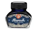 Barock 1910 Schreibtinte Marine, Schreibtinte für Füllhalter, Glasfedern, Tintenroller, Füllhaltertinte im Tintenfass, 30 ml, blau