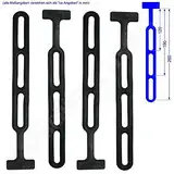 meinAnhängerersatzteil 4X Gummispanner Bänder für PKW Anhänger Plane Anhängerabdeckungen schwarz 260 mm