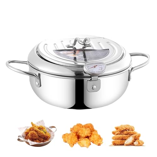 Fryer Deep Made in Japan Tempura Fryer Pan Frittieröl Ablasspfanne Tempura mit Korb Tempura für Ofen Tempura mit Tempura Ölfilter für Tempura Truthahn inkl