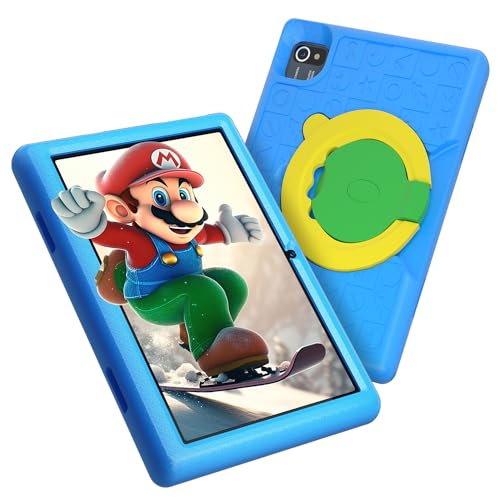 HotLight Kinder Tablet 10 Zoll, Android 13 Tablet für Kinder with Quad Core Processor, 6GB RAM + 64GB ROM + 128GB SD-Erweiterung, 5000 mAh, WLAN, Bluetooth, Tablet mit Dual-Kamera - Blau