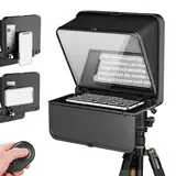 Tragbarer Mini-Teleprompter für Smartphone, LENSGO TC7S Handy-Teleprompter kompatibel mit iOS & Android System für Online-Unterricht Vlog Live Streaming Interview, Falten in Einer Sekunde