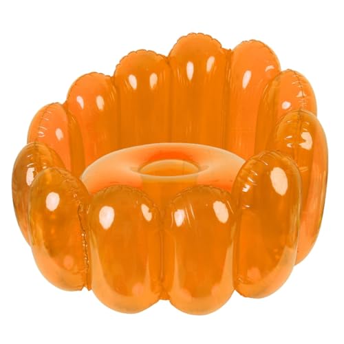 Transparenter aufblasbarer Stuhl, tragbare -Couch, maximale Traglast 113 kg, aufblasbarer Lounge-Stuhl, aufblasbare Möbel für Schwimmbad, Schlafsaal, Hof