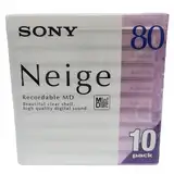 SONY MD80 Minidisc Neige 80 Min. 10 Pack