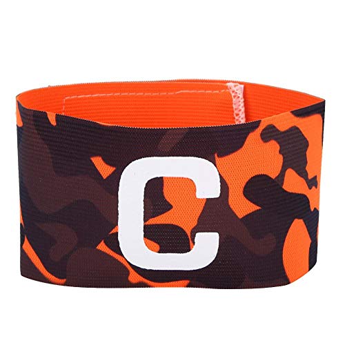 Dwawoo Kapitänsbinde, Armbinde Fussball Nylonfußball Kapitänsband Mannschaftssport Armband für Fußball Hockey Tennis Basketball Volleyball(Orange)