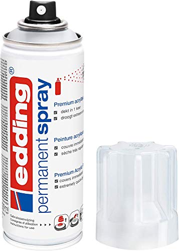 edding 5200 Permanentspray Klarlack - transparent glänzend - 200 ml - Acryllack für ein glänzendes Finish - zum Fixieren und Schützen der Lackierung - Klarlack Spray