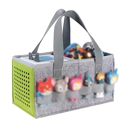 Tasche für Toniebox Starter Set Aufbewahrungstasche für Toniebox Figur, Home Outdoor Handtasche für Tonies Audio Player und Puppen Musikspielzeug Falttasche für Toniebox Zubehör (Graugrün)