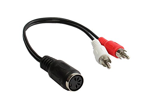 Good Connections AD-2CS5B Audio Adapter "2x Cinch Stecker auf 5-pol DIN Buchse", 0,2m Schwarz