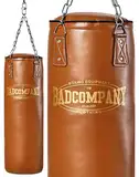 Bad Company Retro Boxsack I Punching Bag gefüllt inkl. Heavy Duty Vierpunkt-Stahlkette - 100 x 35 cm