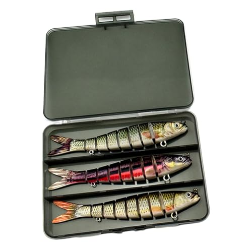 Schwimmköder, Salzwasserköder, Swimbait Set für Salzwasser und Süßwasser, Angelausrüstung für Männer, Fischer, Vater, Anfänger im Freien Lake River und Sea