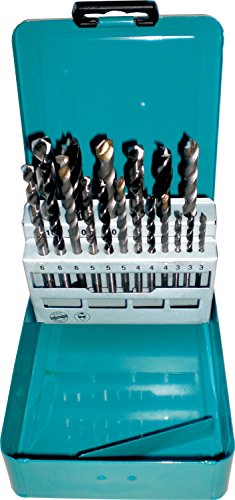 Makita D-46202 Bohrer-Set 18-teilig in Bohrerkassette, für Stein, Metall und Holz, Ø je 3-10 mm, Rundschaft