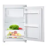 ASCOLI IRDE39561MS Einbau-Kühlschrank mit Gefrierfach | 88cm Höhe | 118L(102L/16L) | Low Frost | Kühl-Gefrier-Kombination mit wechselbaren Türscharnieren | Temperaturregelung | LED-Beleuchtung