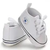 Sehfupoye Baby Mädchen Jungen Turnschuhe Kleinkind Schuhe Canvas Erste Wanderschuhe Neugeborene Anti-Rutsch Prewalker Turnschuhe für 12-18 Monate