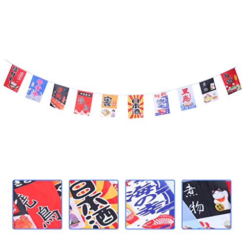 GANAZONO Vintage-Schilder, japanischer Stil, hängendes Banner, Weinhaus-Flagge, Sushi-Laden, hängende Flagge, Girlande für Restaurant, Zuhause, Outdoor, Dekoration, Heimdekoration