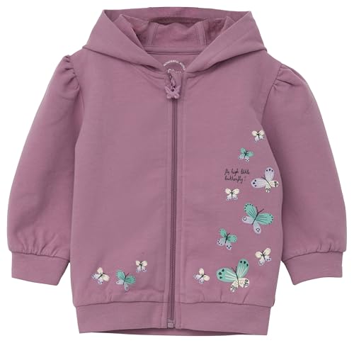 s.Oliver Baby 2149901 Sweatjacke mit Glitzerprint, 4751 Lila, 86