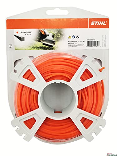 Stihl 0000 930 2640 Mähfaden aus abriebfestem und langzeitelastischem Material, quadratisch, Stärke: 2,4 mm, Länge: 43 m