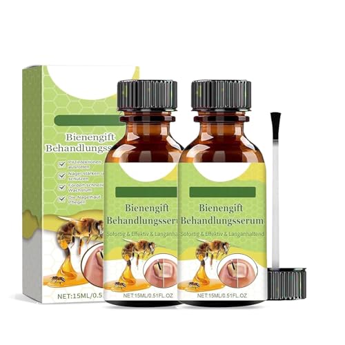 2Stück Bienengift Nagelserum, Bienengift Nagelbehandlung Serum, Furzero Bienengift Behandlungsserum