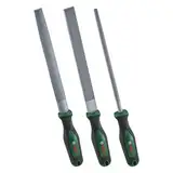 Bosch Raspel Set 3-teilig (Robustes Holzraspel Set inkl. Flach-, Halbrund- und Rundraspel; Harter Kohlenstoffstahl; Schaftlänge 200mm; Mittlerer Hieb 2; Ergonomischer Handgriff mit Softgrip)