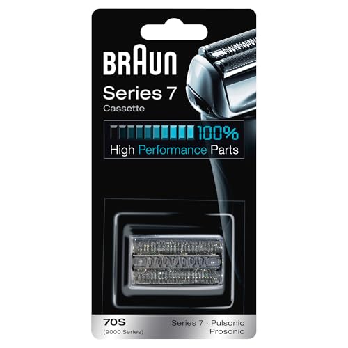 Braun Series 7 Elektrorasierer Scherkopf, ORIGINAL Ersatzscherteil vom Hersteller passend für Braun Herren Rasierer Series 7, 70S, silber, 1er Pack