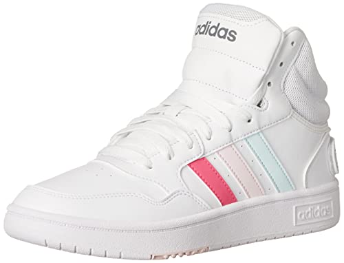 adidas Damen Hoops 3.0 Mid Basketballschuh, Wei /Pulse Magenta/Fast Pink, 44 EU