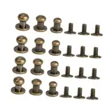 STOBOK DIY Schraubennieten Set Für Lederwaren Nieten Bronze 8mm 7mm 6mm Je Für Taschen Jacken Und Handwerksprojekte