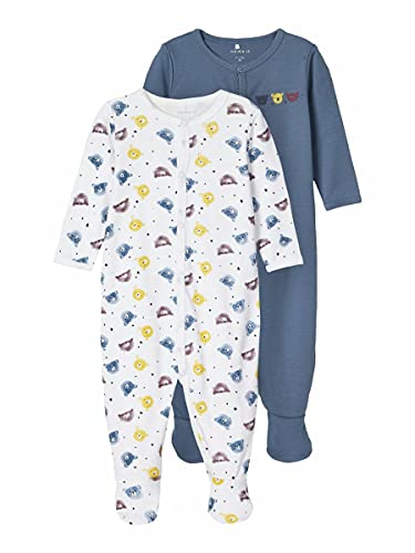 Name IT Jungen Nbmnightsuit 2p W/F China Blue Bear Noos Schlafanzug, China Blue, 98 EU