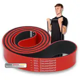 Deuserband Original Widerstandsband Gymnastikband aus Naturkautschuk, vegan, rutschfest, In Deutschland gefertigte Fitnessbänder für Krafttraining, Fitness, Yoga