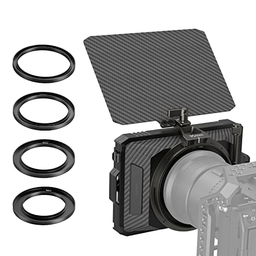 SMALLRIG Mini Matte Box Lite mit Top Flag für DSLRs und spiegellose Kameras, kompatibel mit 67mm/72mm/77mm/82mm/95mm Objektiven, kommt mit Filtereinsatz - 3575