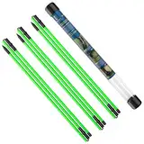 Rhino Valley Golf Alignment Sticks, 3 Stück Golf Richtungsanzeige mit Durchsichtigem Aufbewahrungsrohr, Faltbar 3 Abschnitte Golf Trainingshilfen Schwunghilfe Golfübungsgerät, 48 Zoll