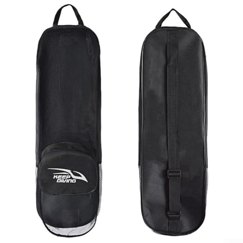 Robuste Netztasche, für Tauchen, Netztasche, Unterwasserausrüstung, für Unterwasserausrüstung, Flossen, Schnorchel, Maske, schwarz, verstellbarer Riemen
