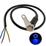 Gebildet Universeller, Verriegelnder, Blauer LED-Motorradschalter aus Edelstahl, ON/Off-Lenker, Verstellbare Halterung, Wasserdichte Schalter, Knopf, 5A/12V