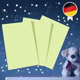 Fluoreszierende Folie – 3 Stück 17x11cm Aufkleber selbstklebend, fluoreszierende Leuchtsticker, Leuchtende Aufkleber Kinderzimmer