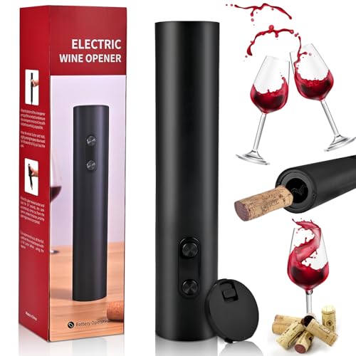 Herboom Elektrischer Korkenzieher, Weinflaschenöffner Wein Geschenkset für Zuhause, Restaurant, Party, Batteriebetrieben (Batterien nicht enthalten)