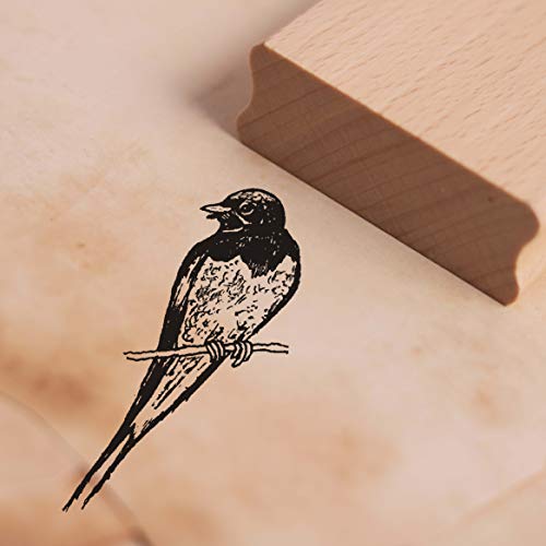 Stempel Rauchschwalbe - Vogel Motivstempel ca. 28 x 38 mm