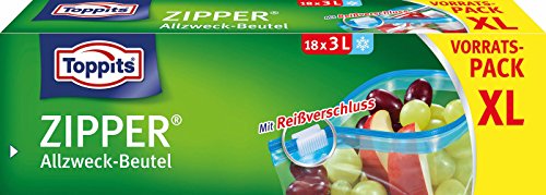 Toppits - Zipper Allzweckbeutel 18 x3 Liter Transparent